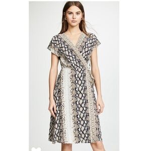 Joie Bethwyn Wrap Dress in Porcelain.